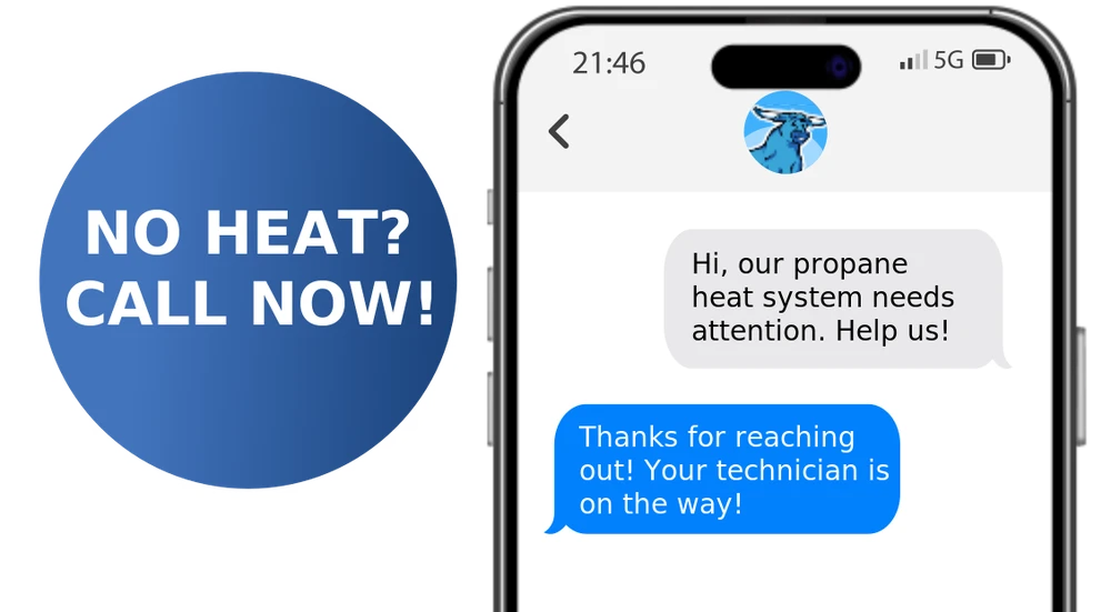 Dual-fuel heat pump installation on Grant large-lot property with propane backup