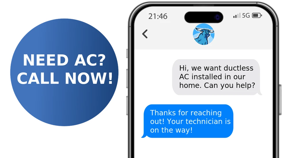 Blue Ox ductless AC installation at Lake Minnetonka area home in Mound Minnesota